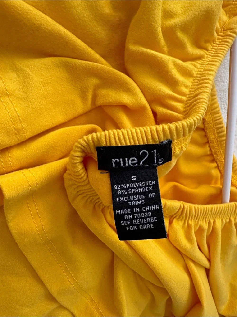 Yellow Off-Shoulder Ruffle Dress - Picture 2 of 5
